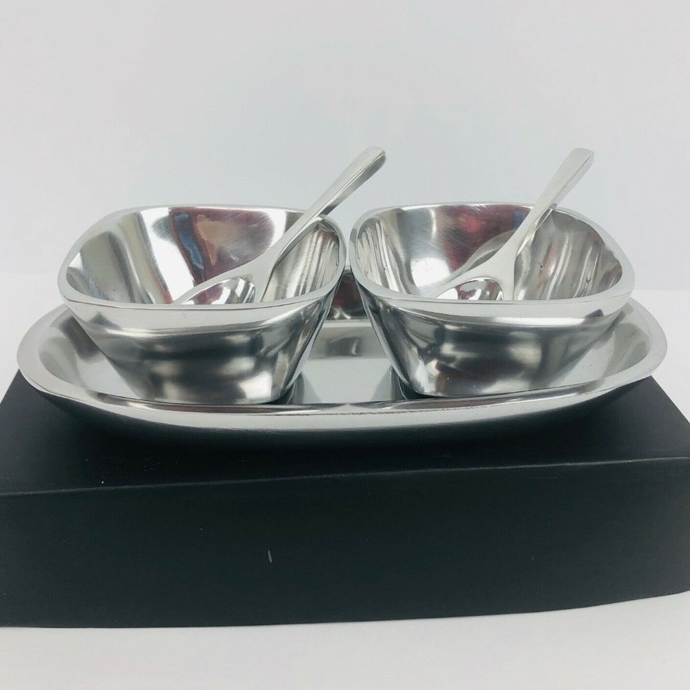 ihi India Polished Aluminum 5 Pc Serving Dip Jelly